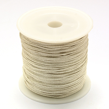 Nylon Thread, with Metallic Cords, Silver, 0.8mm, about 71.08 yards(65m)/roll