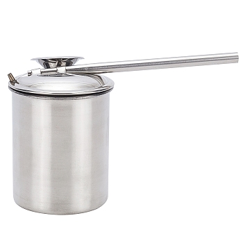 Stainless Steel Blowing Glaze Pot, for Painting on The Ceramic Pottery & Ceramics Tools, Stainless Steel Color, 110x170x79mm, Capacity: 300ml