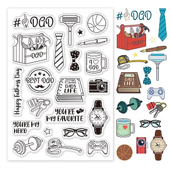 PVC Plastic Stamps, for DIY Scrapbooking, Photo Album Decorative, Cards Making, Stamp Sheets, Word, 16x11x0.3cm
