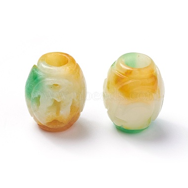 Perles naturelles en jade du Myanmar/jade birmane(G-L495-07A)-2