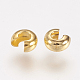 Brass Crimp Beads Covers(EC266-1G)-2