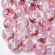 Printed & Spray Painted Transparent Glass Beads(X-GLAA-S047-04A-03)-1