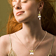 Plastic Pearl Beaded Flower of Life Dangle Earrings & Link Chain Bracelet & Pendant Necklace(SJEW-AN0001-19)-6
