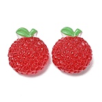 Fruit Theme Opaque Resin Imitation Food Cabochons, Red, Litchi, 27x23x13mm(RE-CBA49A8-03B)