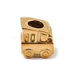304 Stainless Steel European Beads, Large Hole Beads, Car, Real 18K Gold Plated, 11x10.5x9mm, Hole: 4.5mm(SA-CBA5CD0-13G)