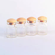 Mini Glass Jar, Micro Landscape Dollhouse Accessories, Pretending Prop Decorations, PeachPuff, 12.8x21.5mm, 4pcs/set(BOTT-PW0011-34A)