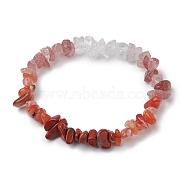 Gemstone Stretch Bracelet, Red, Inner Diameter: 2 inch(5cm)(BJEW-JB11012-07)