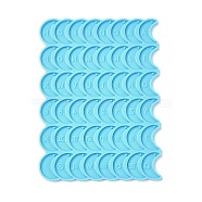 Letter/Number/Constellation Pattern DIY Crescent Moon Pendant Silicone Molds, Resin Casting Molds, for UV Resin & Epoxy Resin Jewelry Making, Deep Sky Blue, 106x77x3mm, Hole: 1mm, Inner Diameter: 16.5x6.5mm(SIMO-C007-03)