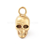 Retro 304 Stainless Steel Pendants, Skull Charm, Golden, 20.5x9.5x13.5mm, Hole: 3mm(STAS-I205-05G)