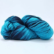 Acrylic Fiber Yarn, Gradient Color Yarn, Dodger Blue, 2~3mm, about 50g/roll(PW22122441393)