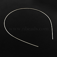 Hair Accessories Iron Hair Band Findings, Platinum, 120~125mm(X-OHAR-Q042-007A)