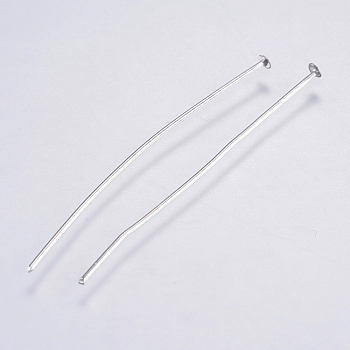 304 Stainless Steel Flat Head Pins, Stainless Steel Color, 40x0.5mm, Head: 1.5mm