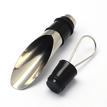 Stainless Steel Wine Pourers, Wine Bottle Stoppers, Stainless Steel Color, 76x22x20mm, Hole: 12mm