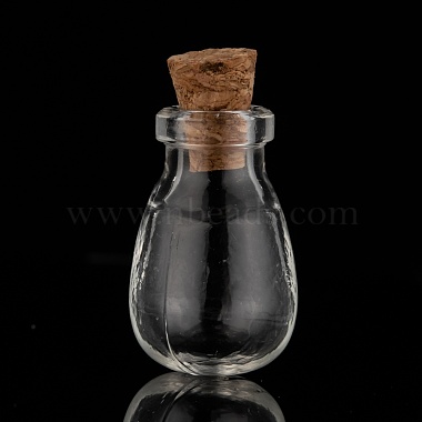 Botella de vidrio oval para contenedores de abalorios(AJEW-R045-09)-4