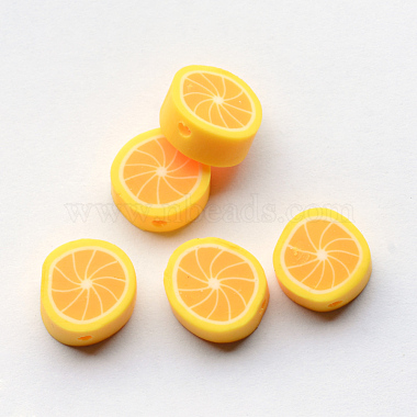 10mm Gold Fruit Polymer Clay Beads