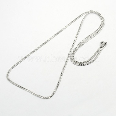 304 Stainless Steel Curb Chain Necklaces(STAS-O037-95P)-2