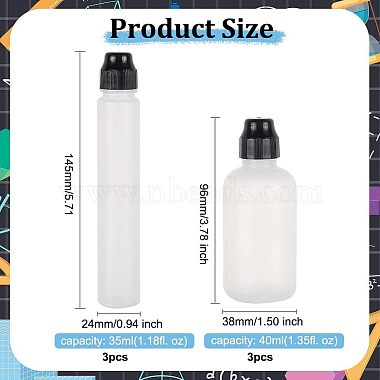 пластиковые пустые бутылки из-под маркеров в стиле olycraft 6шт. 2(AJEW-OC0003-29)-2