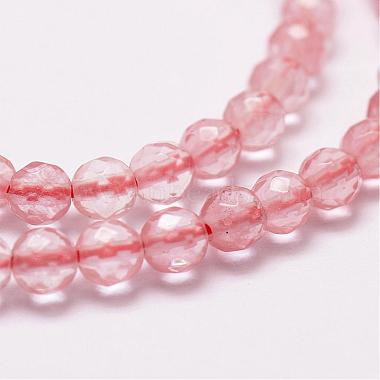 Chapelets de perles en verre de quartz de cerise(G-D840-43-4mm)-3
