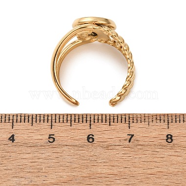 304 Stainless Steel Cuff Ring Components(STAS-P454-01B-G)-3