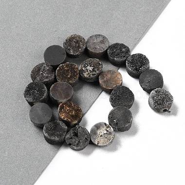 Electroplated Natural Druzy Agate Beads Strands(G-M433-01G)-2