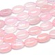 Naturelle quartz rose plats ovales brins de perles(G-M206-28)-1