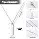 6pcs 304 collier pendentif en acier inoxydable(NJEW-CA0001-20P)-2
