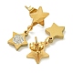 Ion Plating(IP) 304 Stainless Steel Star Dangle Stud Earrings(EJEW-G400-42G-01)-2