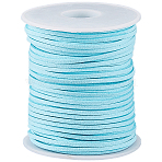 1Roll Imitation Leather Cord, Flat, Pale Turquoise, 3x1.5mm(OCOR-SC0001-12G)