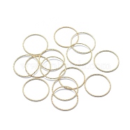 Brass Linking Rings, Long-Lasting Plated, Ring, Real 14K Gold Plated, 20x1mm, Inner Diameter: 18mm(KK-F797-33G)