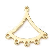 Brass Chandelier Component Links, Connector, Golden, Fan, 16x16x1mm, Hole: 1mm(KK-H450-02E-G)
