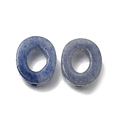 Natural Blue Aventurine Bead Frames, Oval, 12x10x4mm, Hole: 1.2mm, inner diameter: 7x5mm(GG-CBA487A-02E)