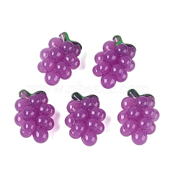 Imitation Jelly Effect Acrylic Beads, Grape, Dark Orchid, 30x21x14mm, Hole: 3mm(OACR-N126-08A)