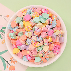 Opaque Resin Imitation Food Decoden Cabochons, Cake, Mixed Color, 11.5x10x6mm(RESI-K027-12)