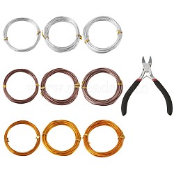 Aluminum Wire, with Carbon Steel Jewelry Pliers, Mixed Color(AW-TA0001-01)