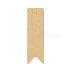 100Pcs Blank Kraft Paper Gift Tags, Swallow Tail, BurlyWood, 6.95x2x0.05cm, Hole: 4mm(CDIS-B001-12)