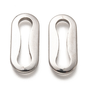 201 Stainless Steel Linking Rings, Oval, Stainless Steel Color, 20x9x1.7mm, inner diameter: 16x2.5mm