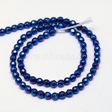 Electroplate Non-magnetic Synthetic Hematite Beads Strands(G-J169B-4mm-03)-2