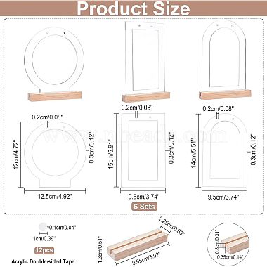 6Pcs Acrylic Earring Display Stands(ODIS-OC0001-48)-2