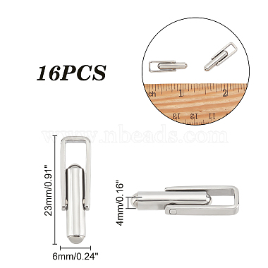 16Pcs 304 Stainless Steel Cuffinks(STAS-DC0006-31)-4