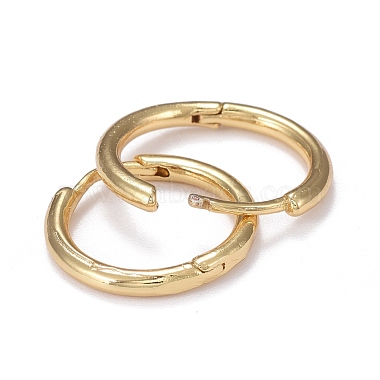 Brass Huggie Hoop Earrings(EJEW-K083-29G)-2
