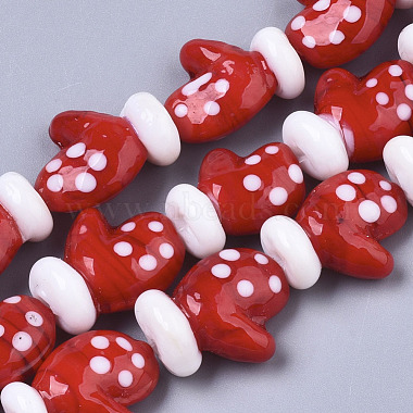 19mm Red Others Lampwork Beads