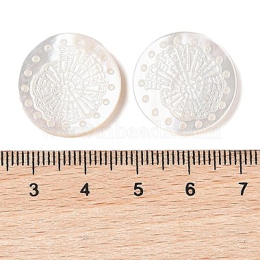 Natural White Shell Carved Cabochons(SSHEL-C012-22B)-3