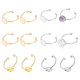 12Pcs 2 Colors Brass Open Cuff Ring Findings(KK-UN0001-28)-1
