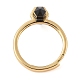 Double Pointed Hexagonal Prism Natural Obsidian Adjustable Rings for Women(RJEW-G327-01G-06)-3