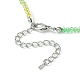 Faceted Rondelle Glass Beaded Necklace for Women(NJEW-M208-01J)-5