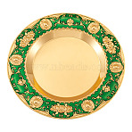 1Pc Iron Flat Round Display Panel for Fragrance Activity, Green, 20x1cm, Inner Diameter: 11.1cm(AJEW-MB0001-13C)