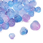 50G Plastic Beads, Frosted, Rose, Mauve, 11.5~19x12~20.5x10~15mm, Hole: 3~5mm(KY-YW0002-23A)