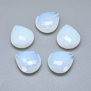 Opalite Beads, Half Drilled, teardrop, Faceted, 18x16x7mm, Hole: 1mm(X-G-L514-003C)