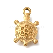 Ion Plating(IP) 304 Stainless Steel Pendant Rhinestone Settings,Tortoises, Golden, 18.5x11.5x3.7mm, Hole: 1.5mm, fit for 1mm rhinestone(STAS-M075-10G)