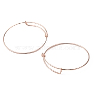 Adjustable Iron Expandable Bangle Making, Rose Gold, 2-1/2 inch(65mm)(BJEW-R038-RG)
